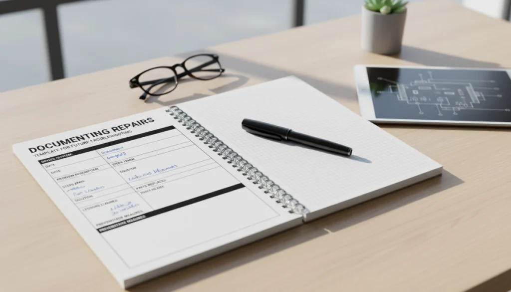Documenting Repairs Template for Efficient Future Troubleshooting