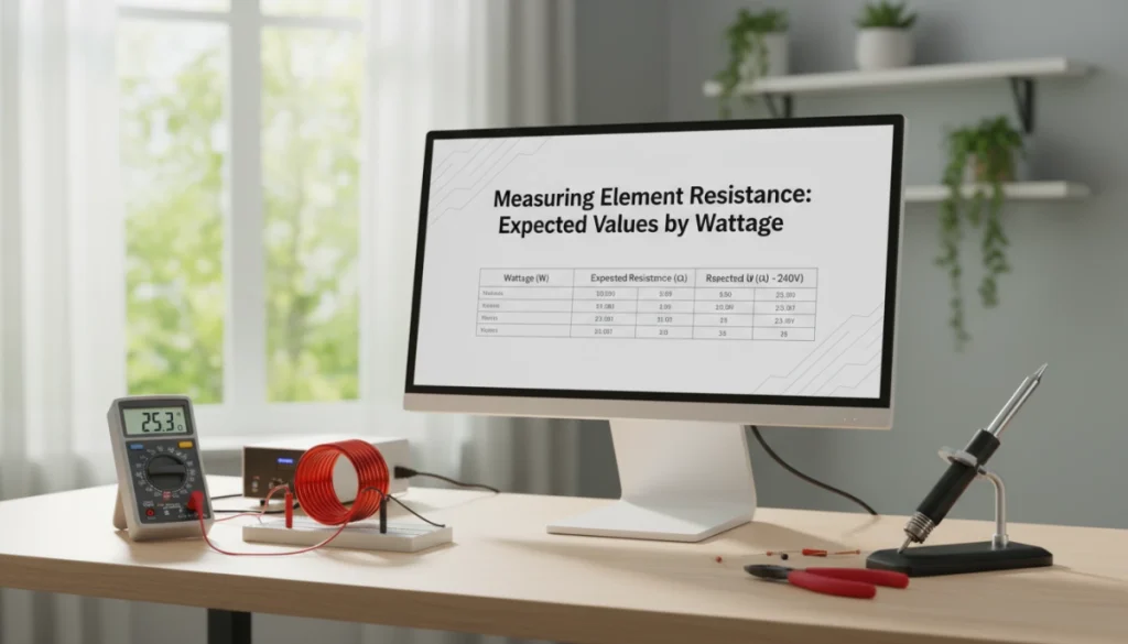 Measuring Heating Element Resistance by Wattage Guide and Values