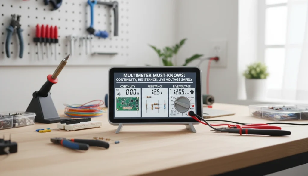 Multimeter Basics Guide Continuity Resistance and Safe Voltage Testing