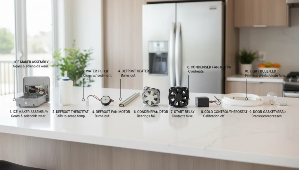 Top 10 Common Refrigerator Parts That Fail and How to Fix Them