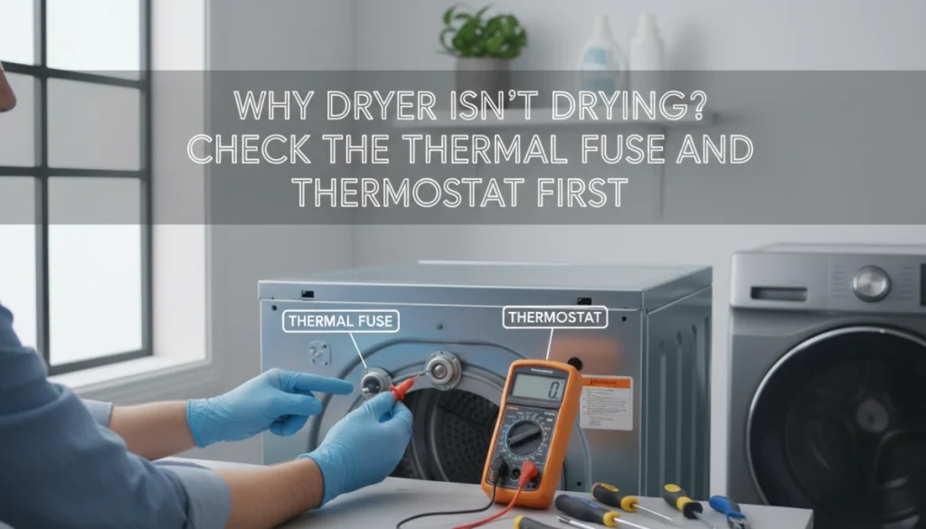 Why Dryer Not Drying Clothes Check Thermal Fuse and Thermostat