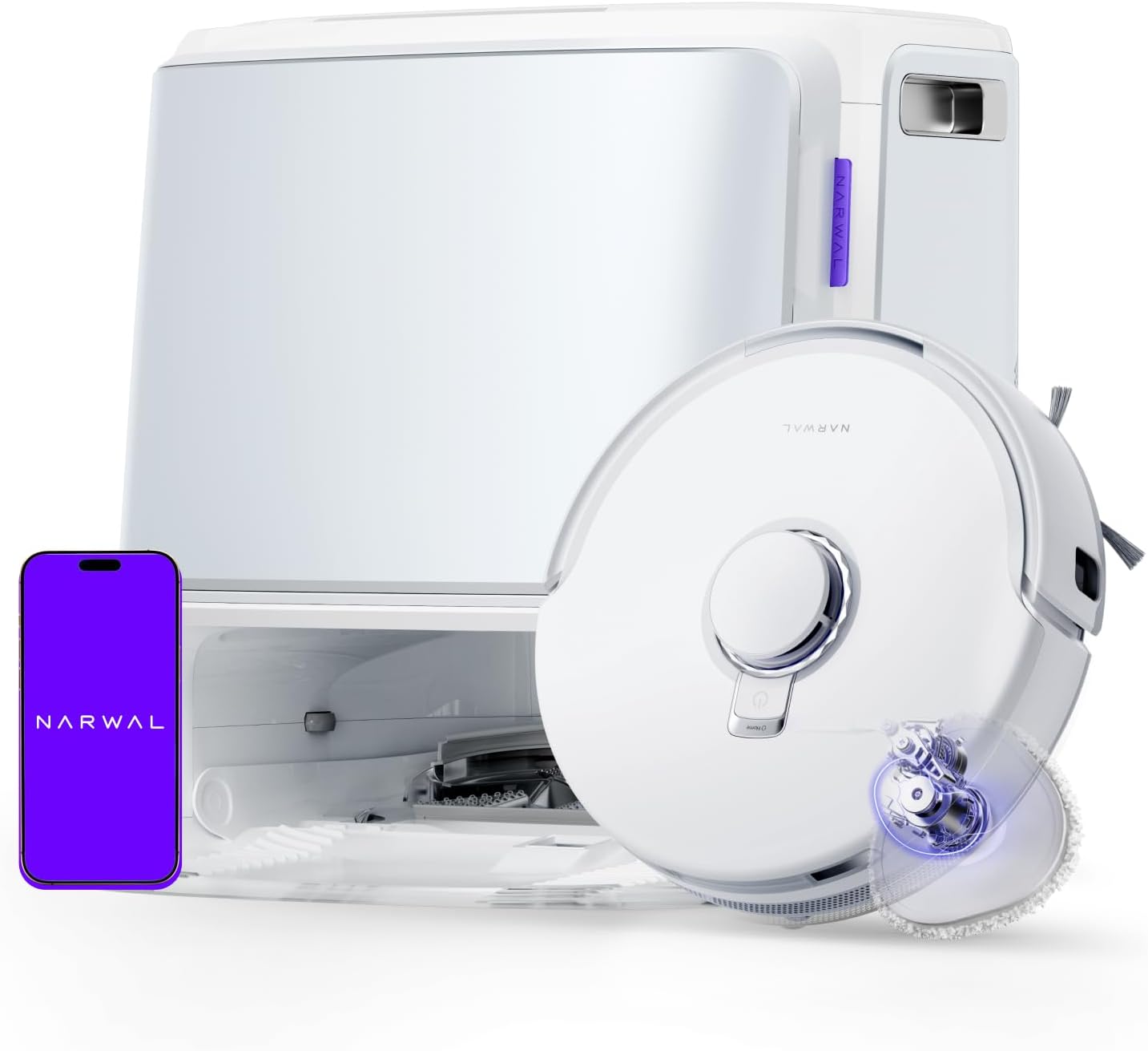 Narwal Freo Z10 robot vacuum and mop with tangle-free system and self-maintaining dock